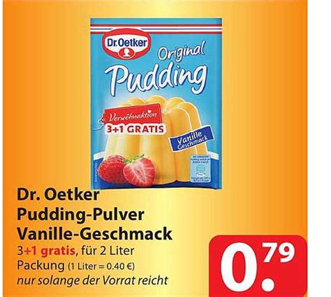 Dr Oetker Pudding Pulver Vanille Geschmack Angebot Bei Famila