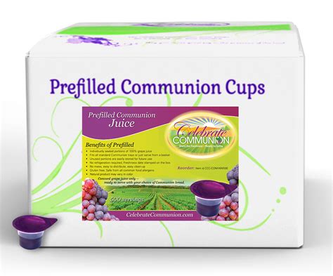 Prefilled Communion Cups without Wafers | Box of 500 Juice Cups