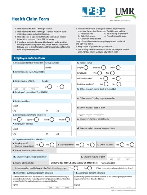 Fillable Online Pebp State Nv Solved E Completing The Cms Health