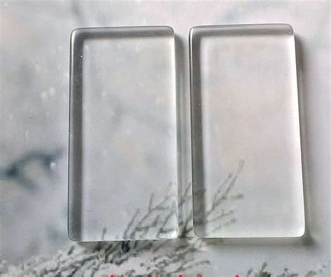 20pcs Flat Clear Glass Tile Rectangle Transparent Glass | Etsy