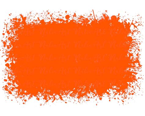 Background Paint Splatter Orange Splash Frame Splatter Background