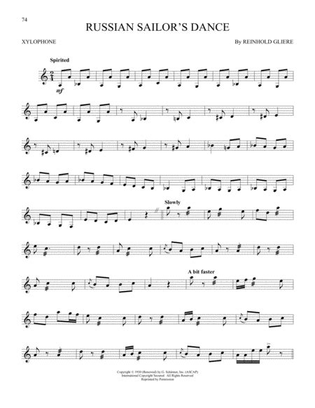 Russian Sailor S Dance Xylophone Digital Sheet Music Sheet Music Plus