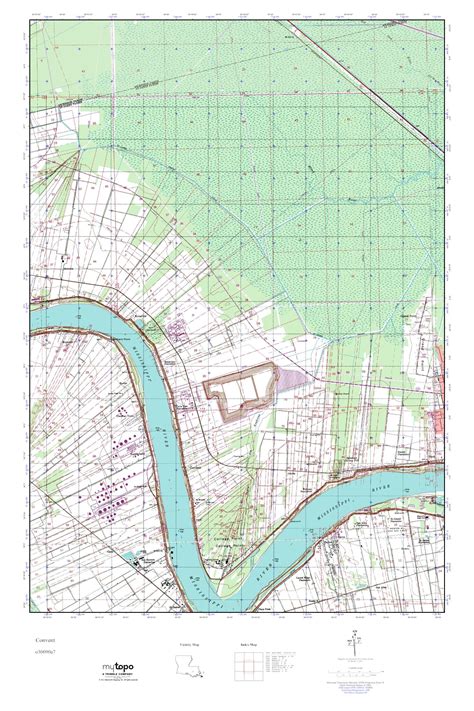 MyTopo Convent Louisiana USGS Quad Topo Map