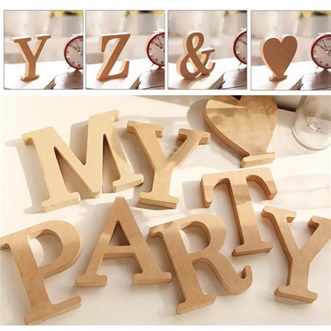 Visland 4 Inch Designable Wood Letters, Unfinished Wood Letters for ...