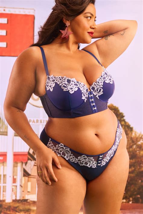 Britta Dark Blue Plus Contour Demi Longline 38DD 46DDD Adore Me