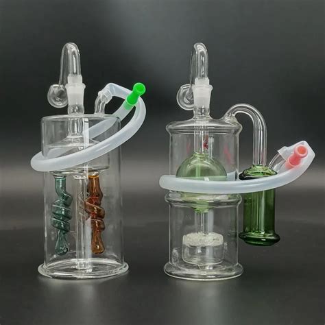 DHL Glass Mini Bong Hookah Smoking Set Grueso Pyrex Bubble Bongs