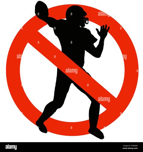 No Football Allowed On Traffic Prohibition Sign Stock Photo Alamy