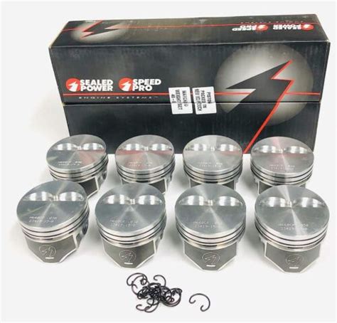 Speed Pro Hypereutectic 2vr Flat Top Coated Pistons Set8 For Chevy Sb 327 040 Ebay