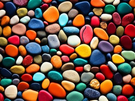 Premium Photo Shiny Colorful Stones Pattern Wallpaper