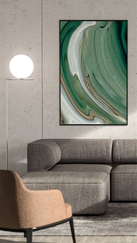 Set Of 3 Emerald Marble Gold Swirl Digital Art Prints Emerald Green Wall Art Prints On Etsy