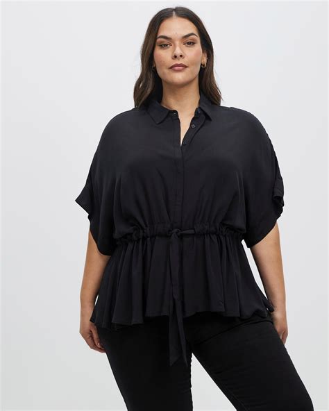 Atmosandhere Curvy Farrah Tie Waist Shirt Airrobe