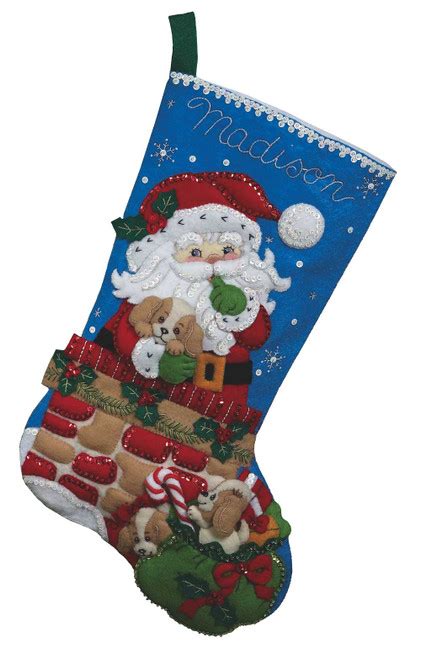 Santas Secret Bucilla Christmas Stocking Kit