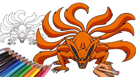 How To Draw Kurama Naruto Art Tutorial YouTube