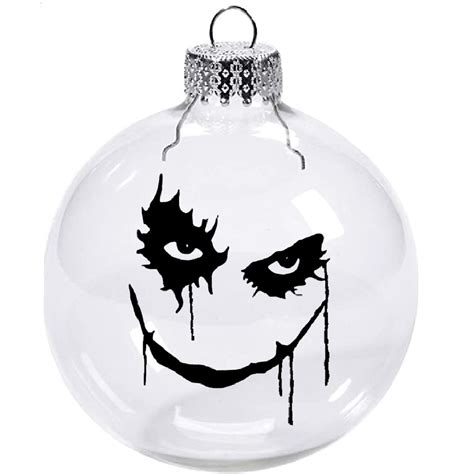 Joker Comic Villain Clear Christmas Ornament Shatterproof Disc Etsy