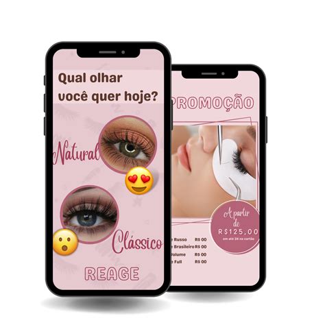 Pack Canva Extensão de Cílios Packs Feed