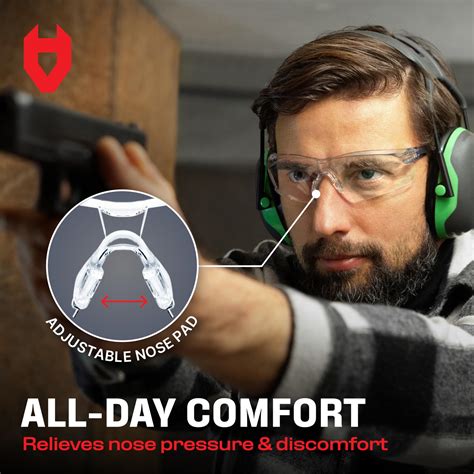 NoCry Clear Shooting Glasses For Men With Anti-Fog And Scratch