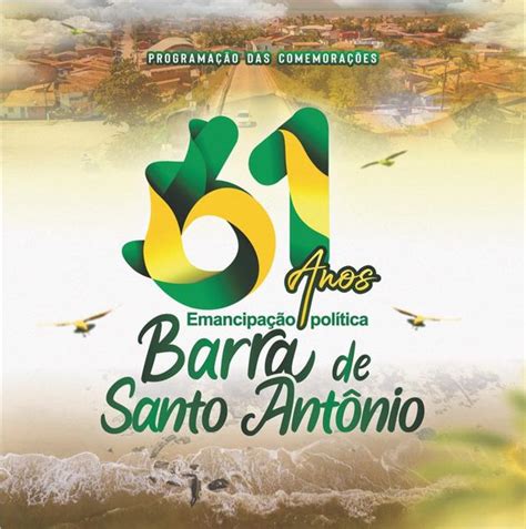 Notícia Barra de Santo Antônio comemora 61 anos de emancipação