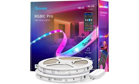 Govee RGBIC Pro LED Strip Lights (49.2-foot) Smart self-adhesive light ...