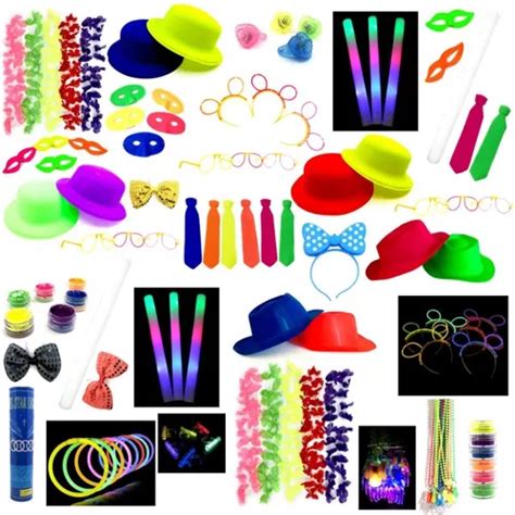 Combo Cotillón Fluo Luminoso 100 Personas Fiesta Eventos Meses con