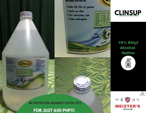 Clinsup Sol Ethyl Alcohol Antiseptic And Disinfectant Gallon