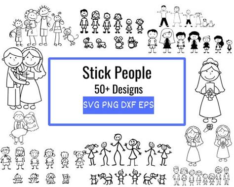 Stick Figures Svg Bundle Stick People Svg Stick Figures Svg Stick