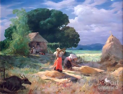 Harvest Scene, 1925 Painting by Fernando Amorsolo - Fine Art America