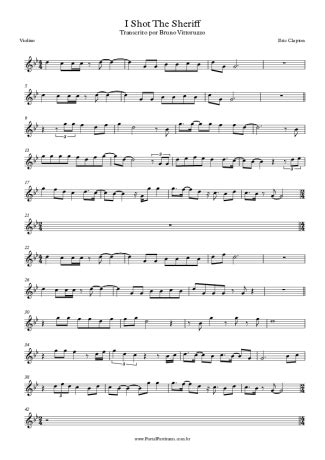 Eric Clapton I Shot The Sheriff Sheet Music For Violin