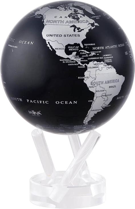 Mova Metallic Black And Silver Globo Rotante 68travel