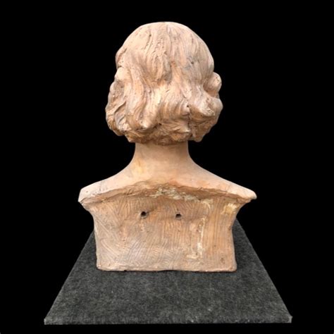 Proantic Busto In Terracotta Figura Femminile Firmata Georges Laethie