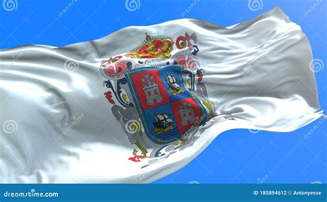 3D Mexican Realistic Waving Flag Background Stock Illustration