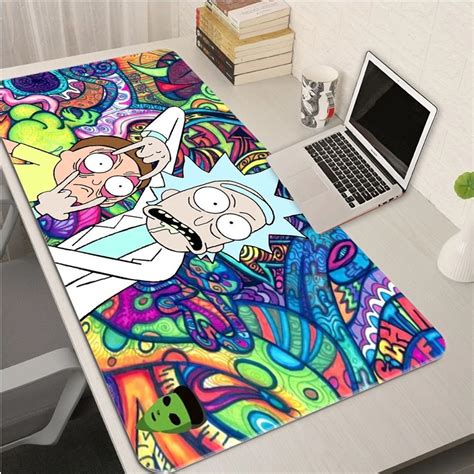 Rick And Morty Mousepad Rick And Morty Desk Mat Customized Mousepad