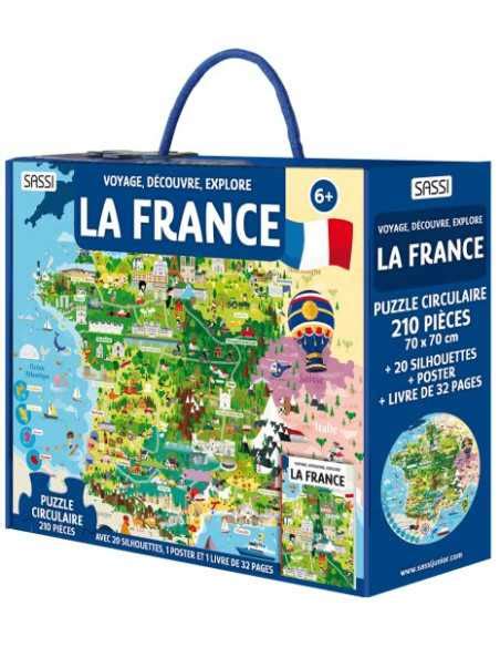 Coffret Livre Et Puzzle La France Sassi