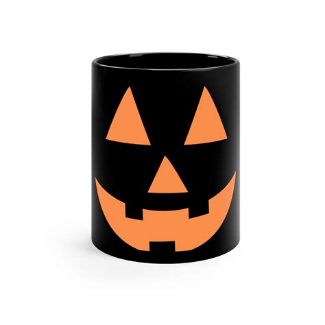 Jack O Lantern Mug Halloween Gifts Coffee Mugs Black Mug Etsy