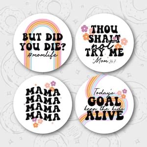 Mom Car Coaster PNG Bundle Mama Coaster Designs Retro Coaster