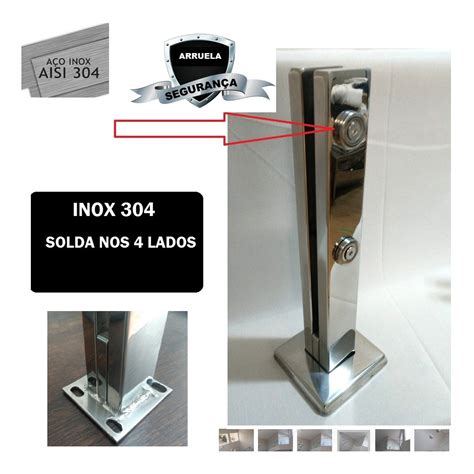 Kit 34 Coluna Torre Inox 40 Cm Preto Fosco Guarda Corpo Frete grátis