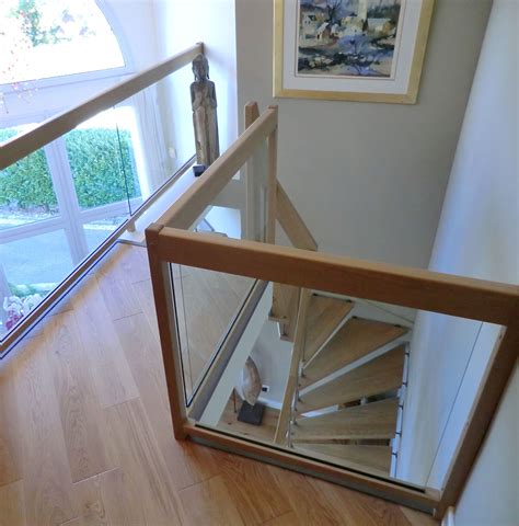 Escalier Sur Mezzanine Avec Garde Corps Int Rieurs Verre Et Bois