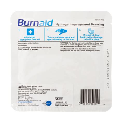 Buy Burnaid Burn Dressing 10cm X 10cm Chemist Direct