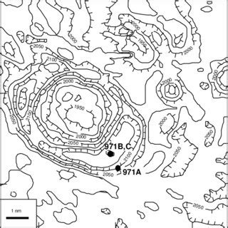 Bathymetric Profile Of The Napoli Mud Volcano Showing The Locations Of