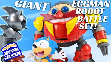 Sonic The Hedgehog Giant Eggman Robot Battle Set Th Anniversary Youtube