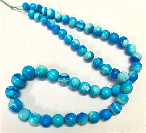 Blue Peruvian Opal Smooth Rondelle Bead 6 10 MM Peruvian Opal Etsy