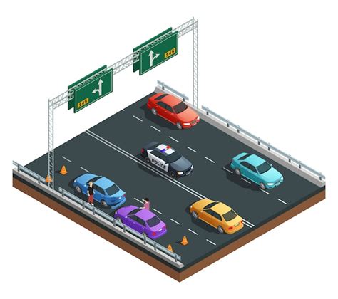 Accidente Automovilístico Ilustración Isométrica De Accidentes De Tráfico Vector Gratis