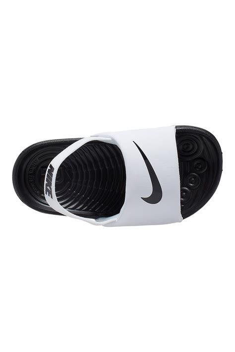 Nike, Сандали Kawa с отворена пета, Черен, Бял, 18.5 EU - eMAG.bg