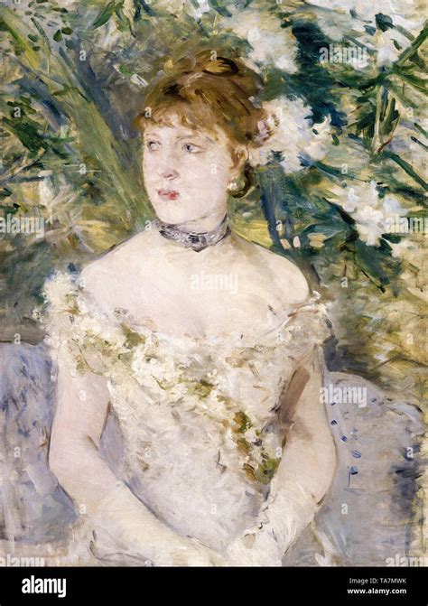 Berthe Morisot junge Mädchen in einem Ballkleid Portrait Malerei