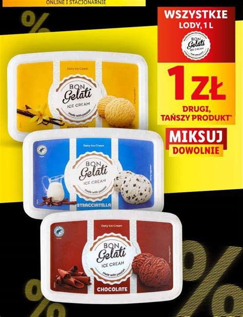 Promocja WSZYSTKIE LODY 1 L BON Gelati Lidl