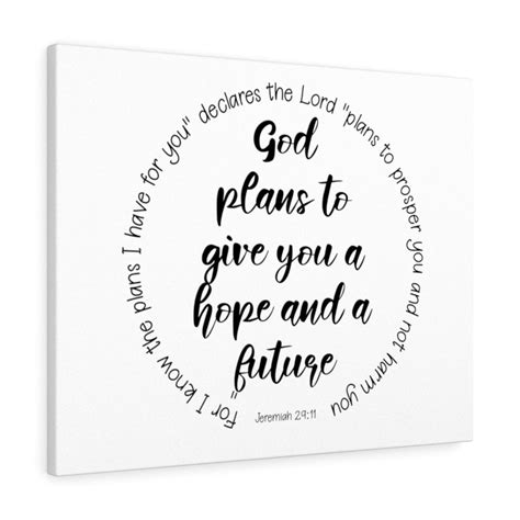 Scripture Walls Hope And A Future Jeremiah 2911 Bible Verse Canvas