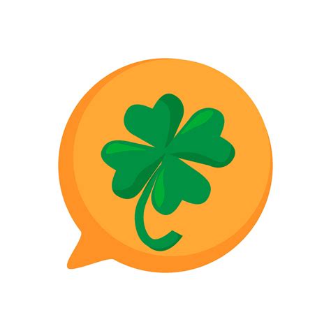 Four Leaf Clover Symbol Of Good Luck Icon In Bubble Chat 42111077