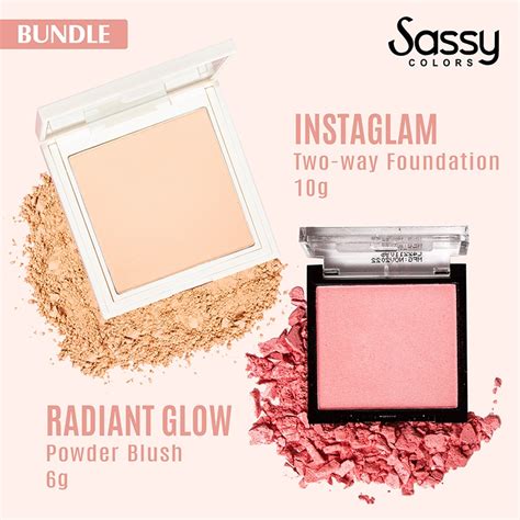 Sassy Colors Two Way Foundation Powder Blush Shopee Malaysia