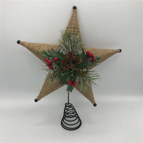 Tree Topper Bow Burlap Tree Topper Etsy