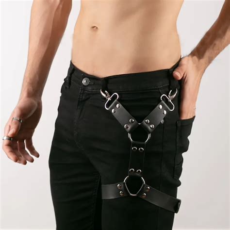 Arn S De Couro Pu Para Homens Cinto De Peito Ajust Vel Bondage Bdsm