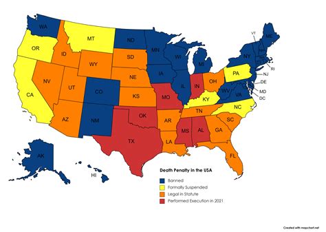 Death Penalty in USA by State : r/MapPorn